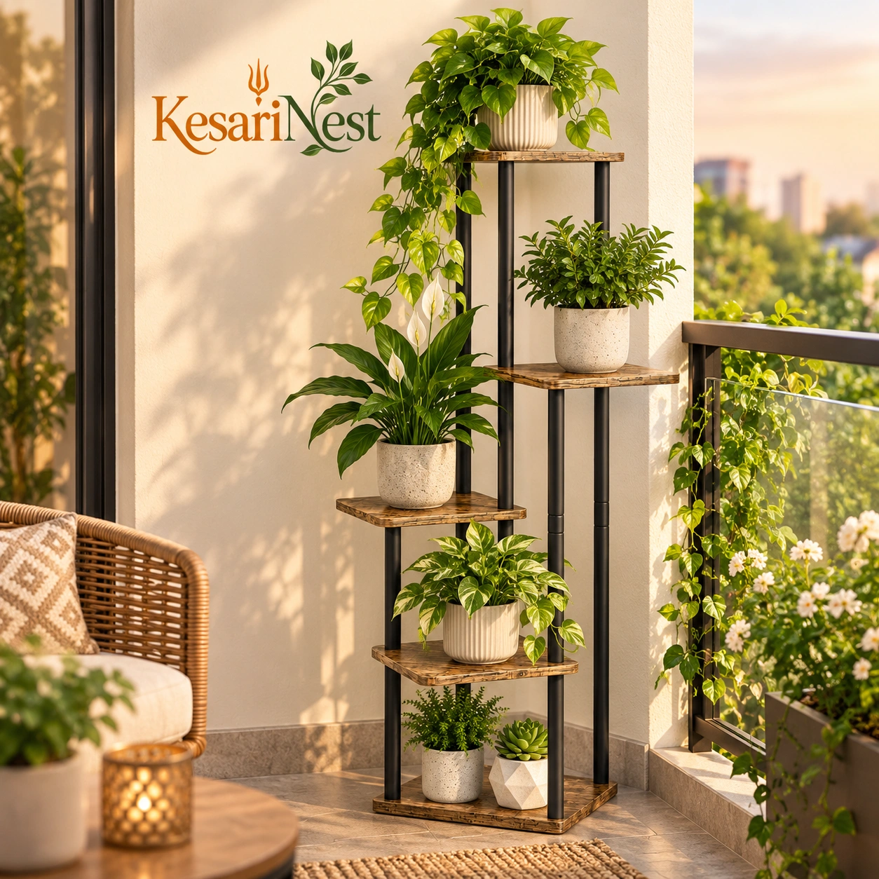5-Tier Tall Metal Plant Stand for Plants — slide 5