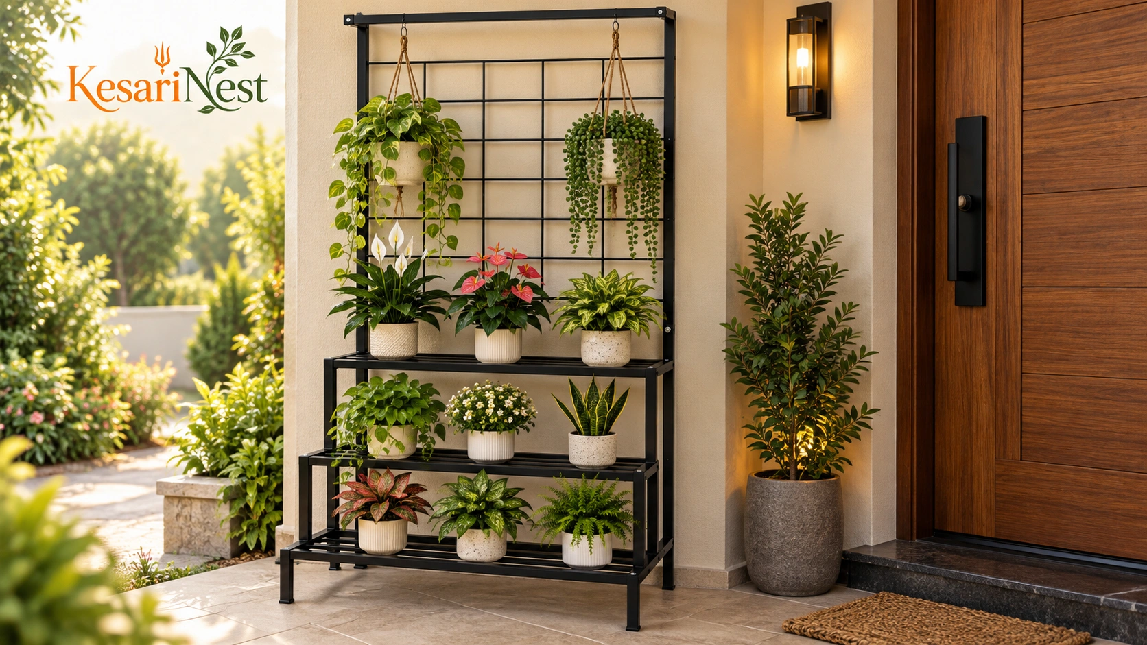 4-Tier Flower Pot Rack for Home & Balcony — after