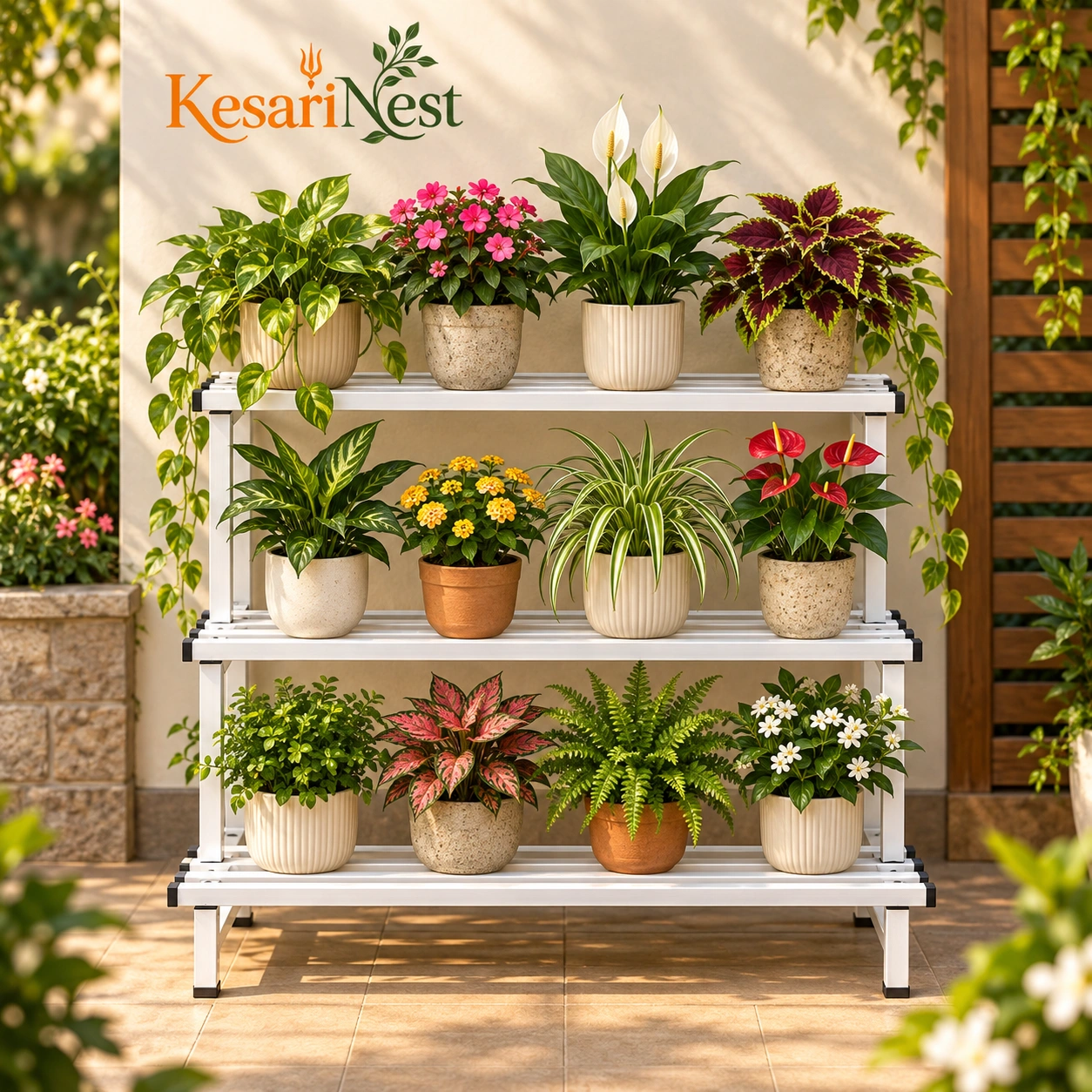3-Tier Heavy Duty Metal Plant Stand — slide 3
