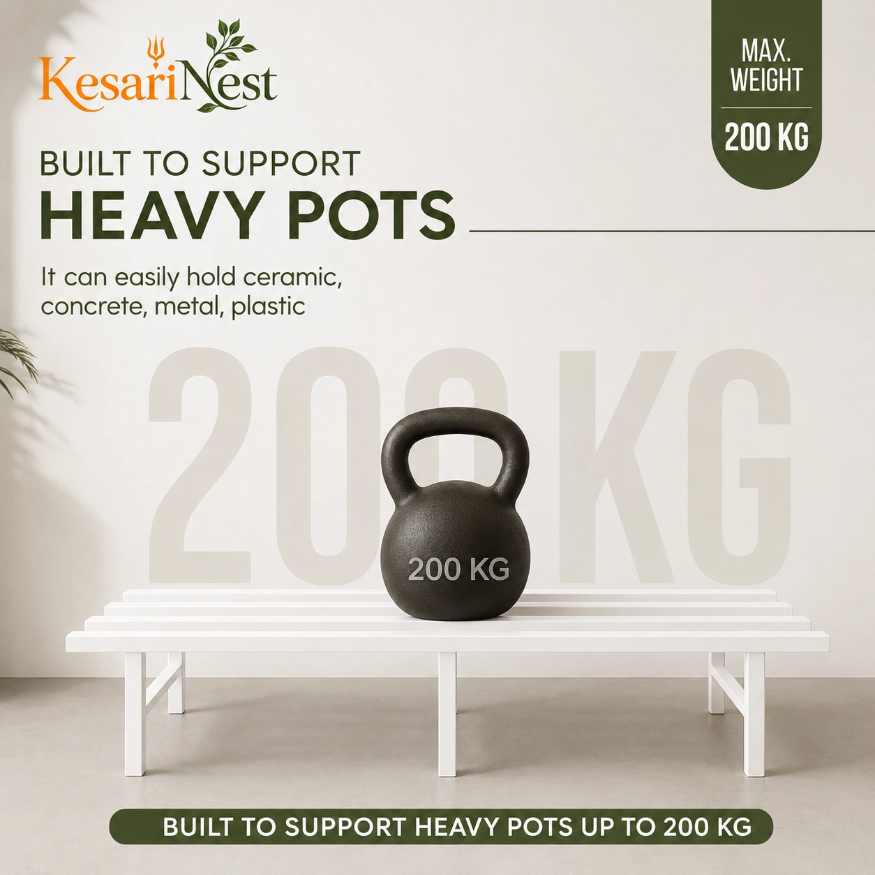 Heavy Duty Balcony Planter Stand view 3