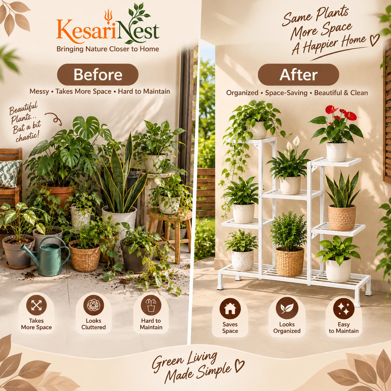 8-Tier Metal Plant Stand for Indoor view 7