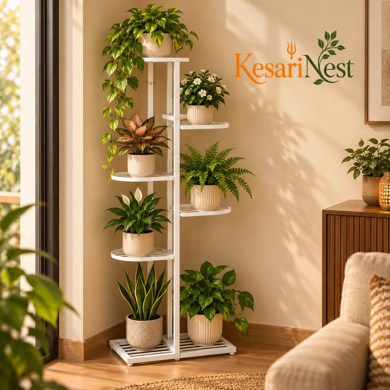 7-Tier Multi-Level Metal Plant Stand