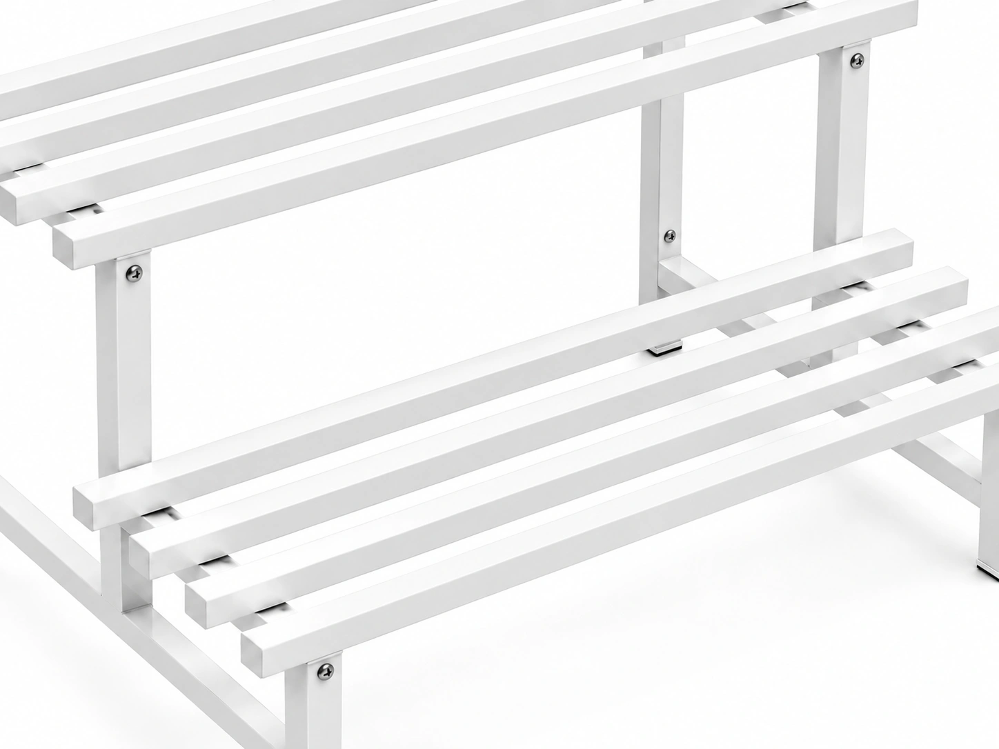 Spacious 2-Tier Slatted Shelves