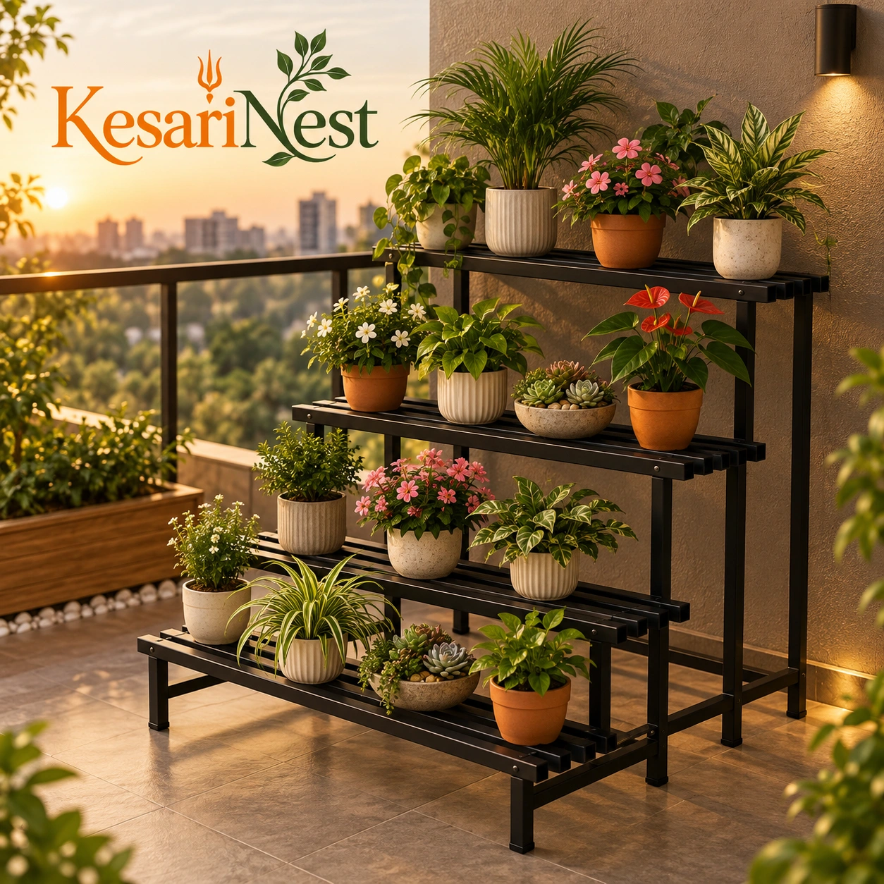 4-Tier Heavy Duty Metal Plant Stand — slide 5