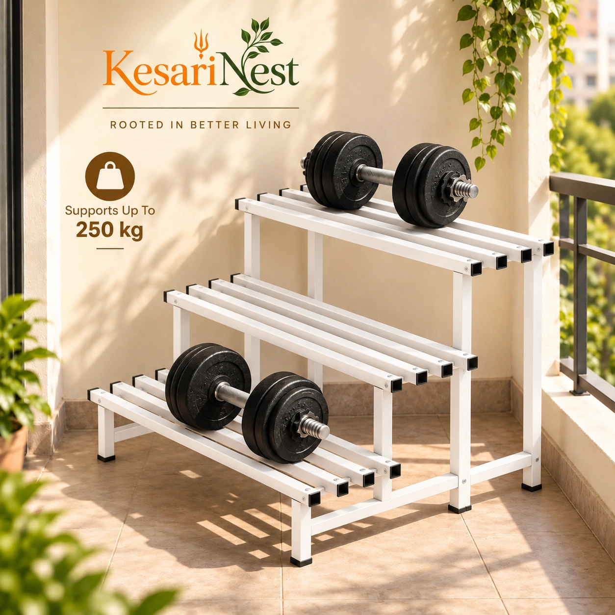 3-Tier Heavy Duty Metal Plant Stand view 6