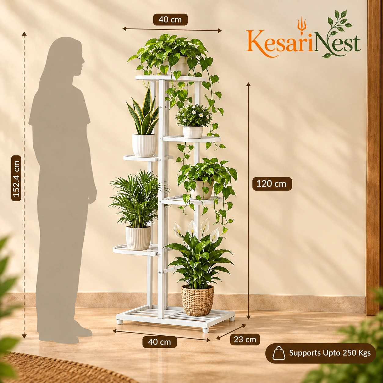 7-Tier Multi-Level Metal Plant Stand view 7