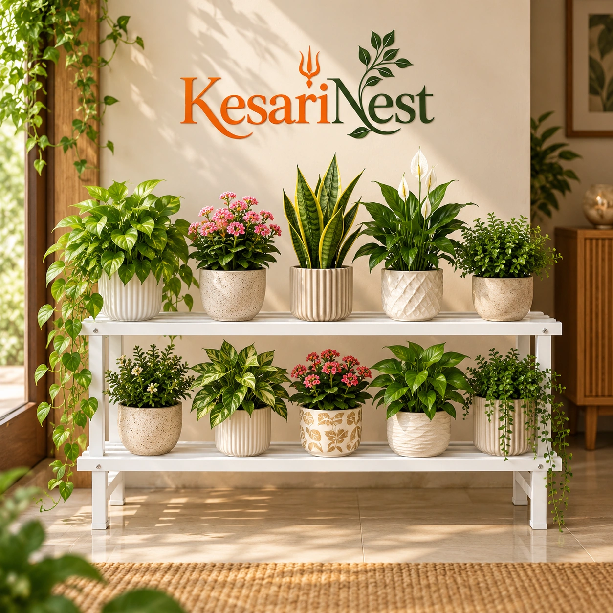 2-Tier Heavy Duty Metal Plant Stand — slide 5