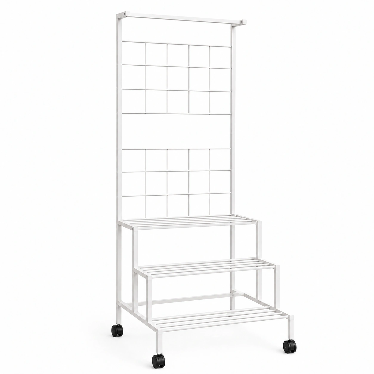 4-Tier Plant Stand with Wheels