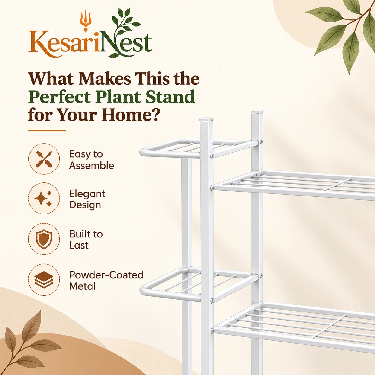 9-Tier Metal Planter Stand for Plants view 3