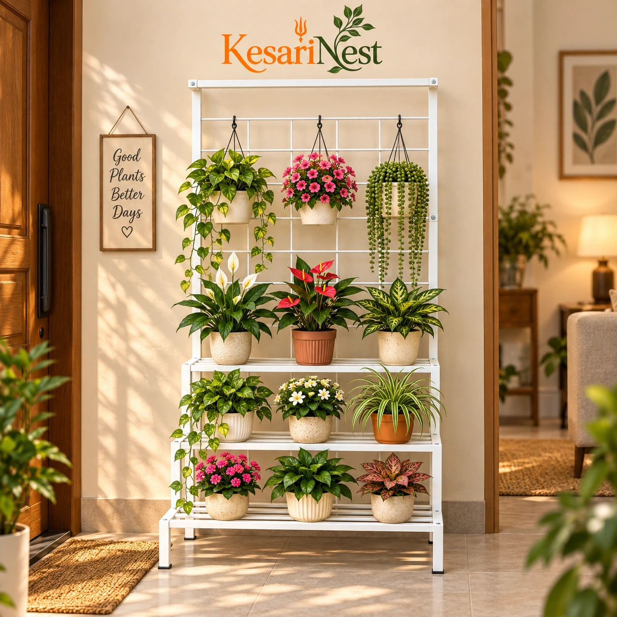 4-Tier Flower Pot Rack for Home & Balcony view 7