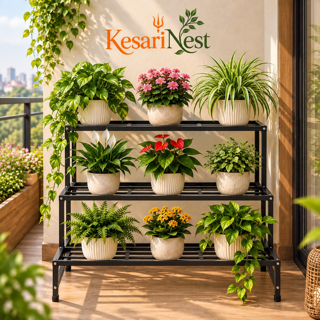3-Tier Heavy Duty Metal Plant Stand — slide 6