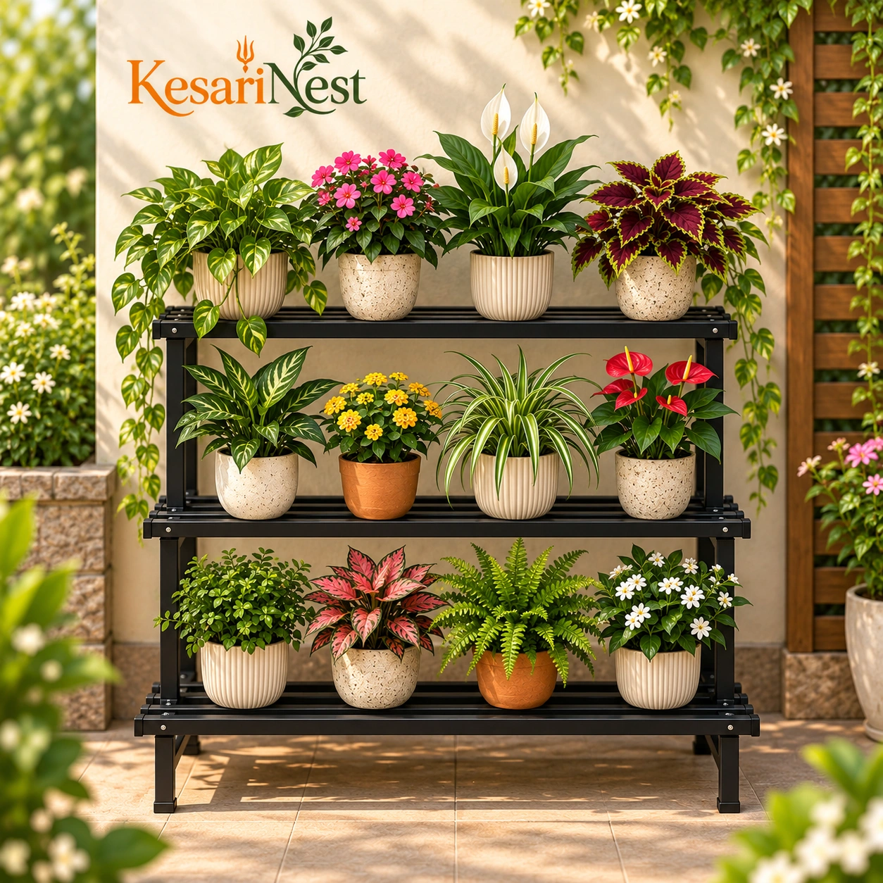 3-Tier Heavy Duty Metal Plant Stand — slide 4