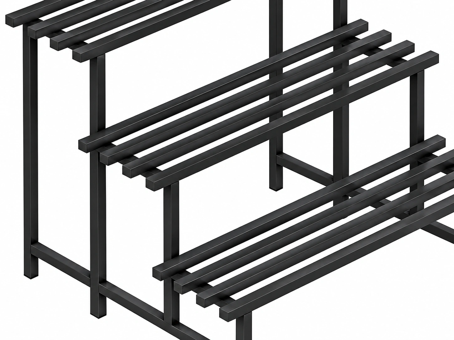 Spacious 3-Tier Slatted Design