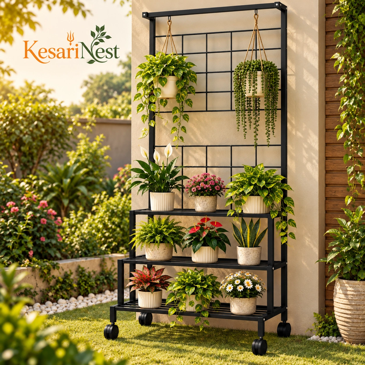 4-Tier Plant Stand with Wheels — slide 4