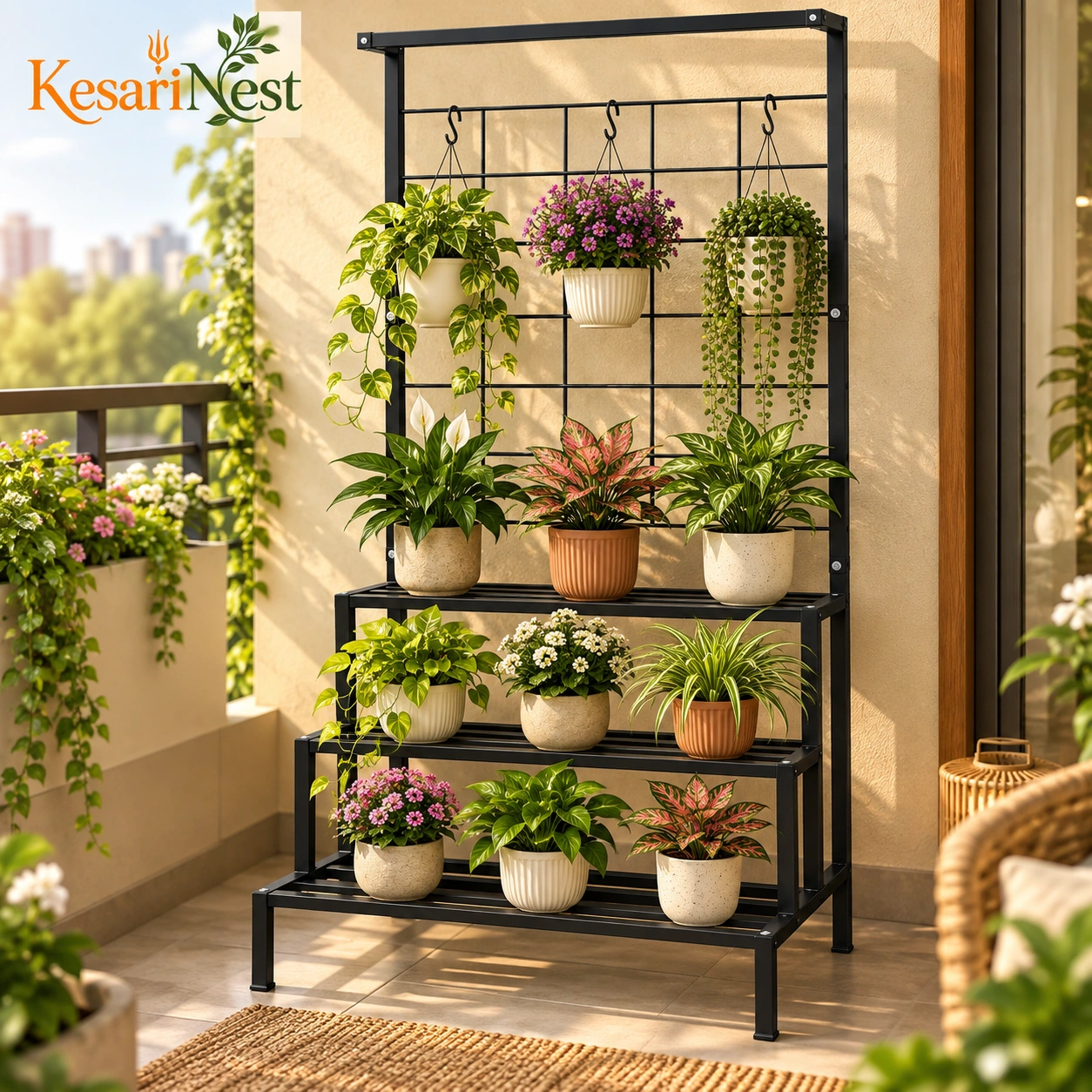 4-Tier Flower Pot Rack for Home & Balcony — slide 2