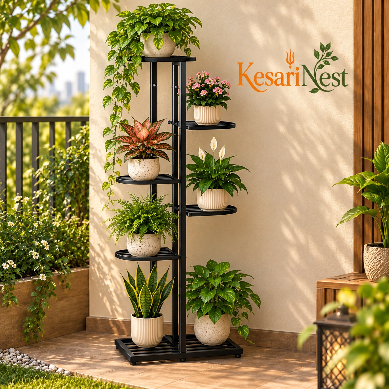 7-Tier Multi-Level Metal Plant Stand — slide 4