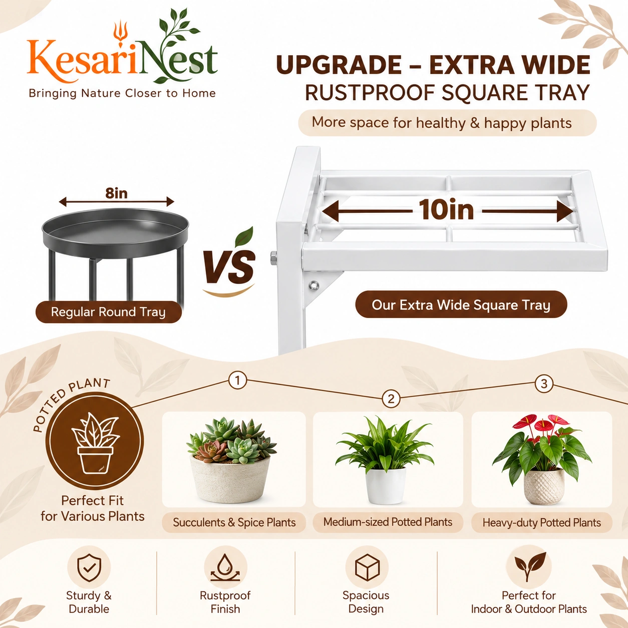 8-Tier Metal Plant Stand for Indoor view 3