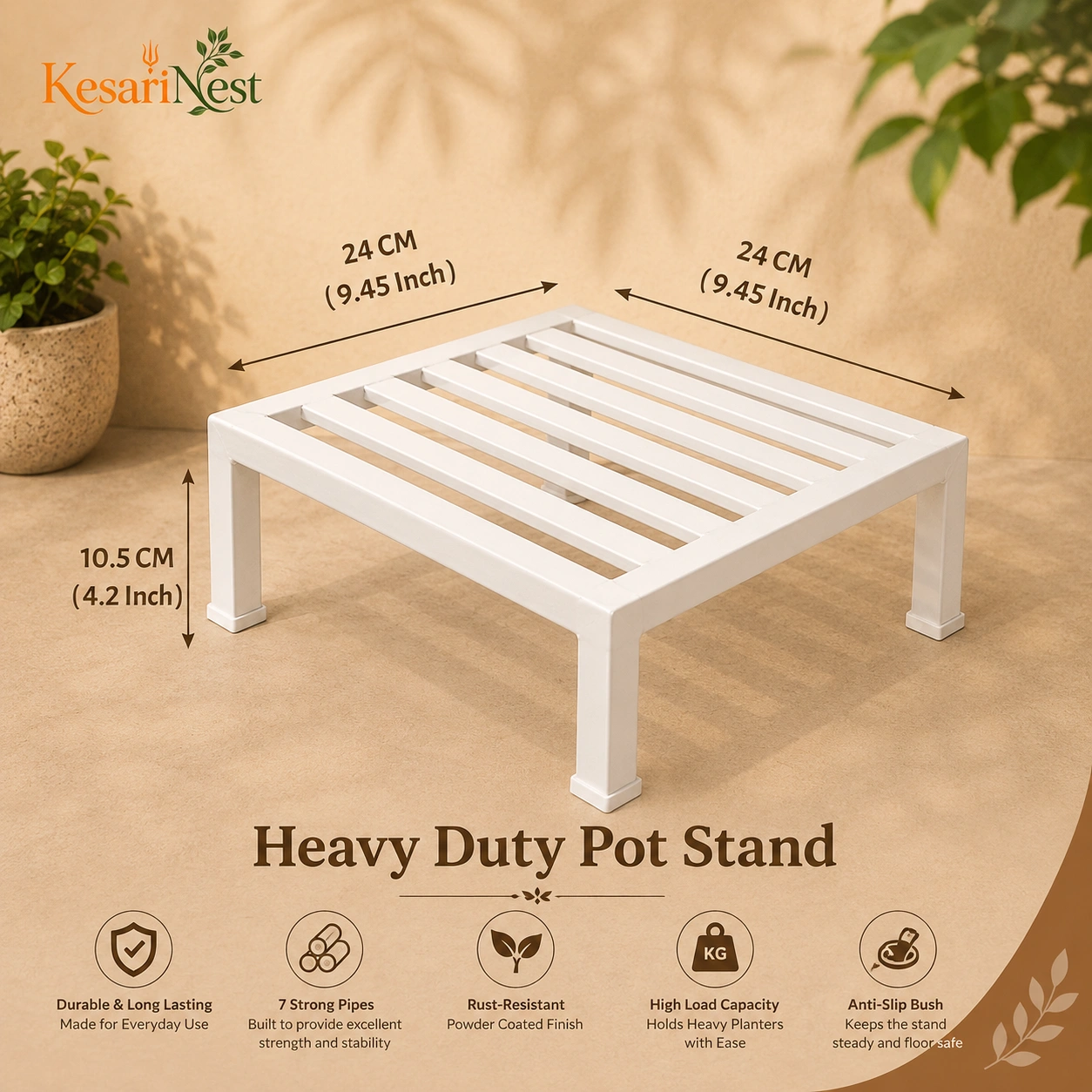Heavy Duty Metal Flower Pot Stand view 4