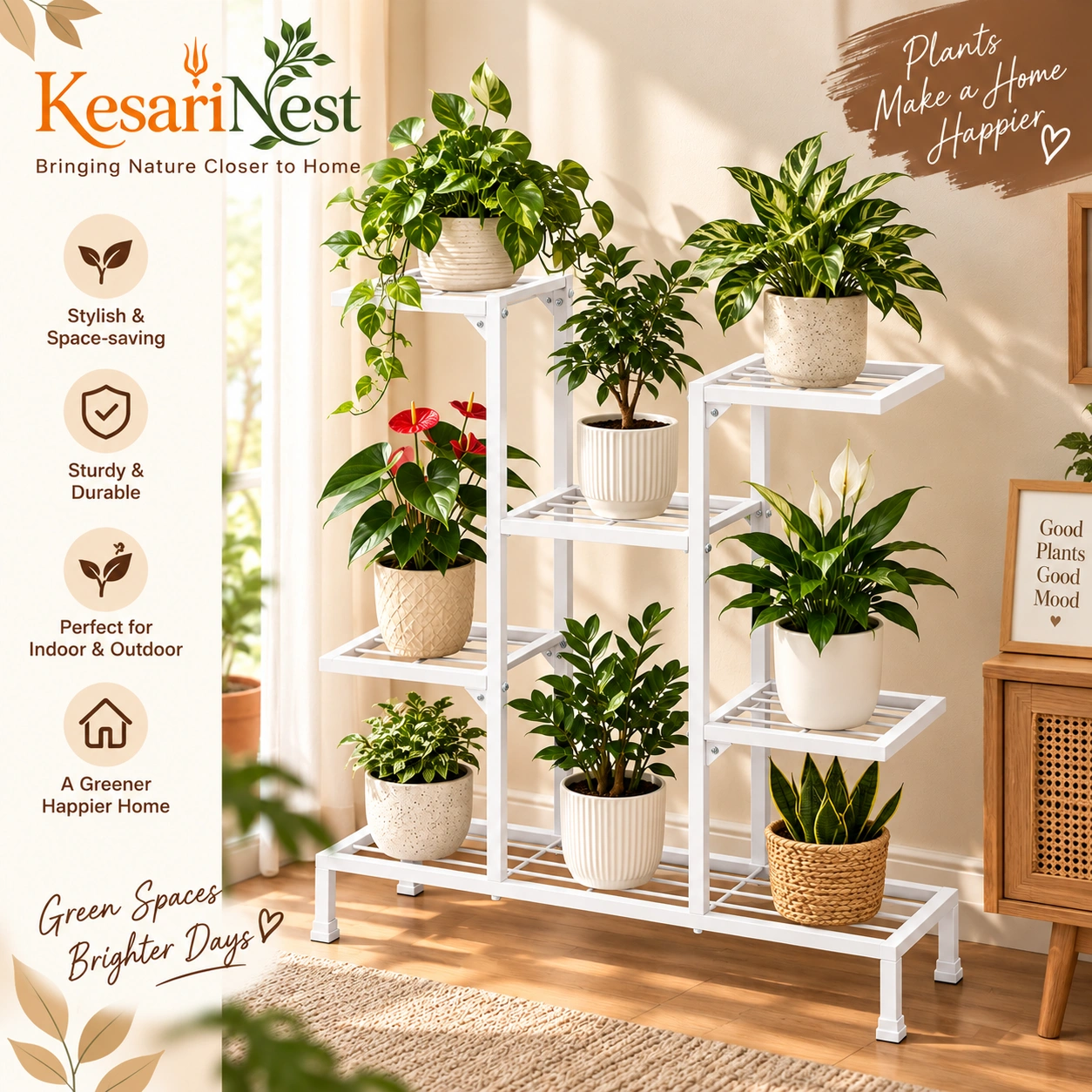 8-Tier Metal Plant Stand for Indoor view 5