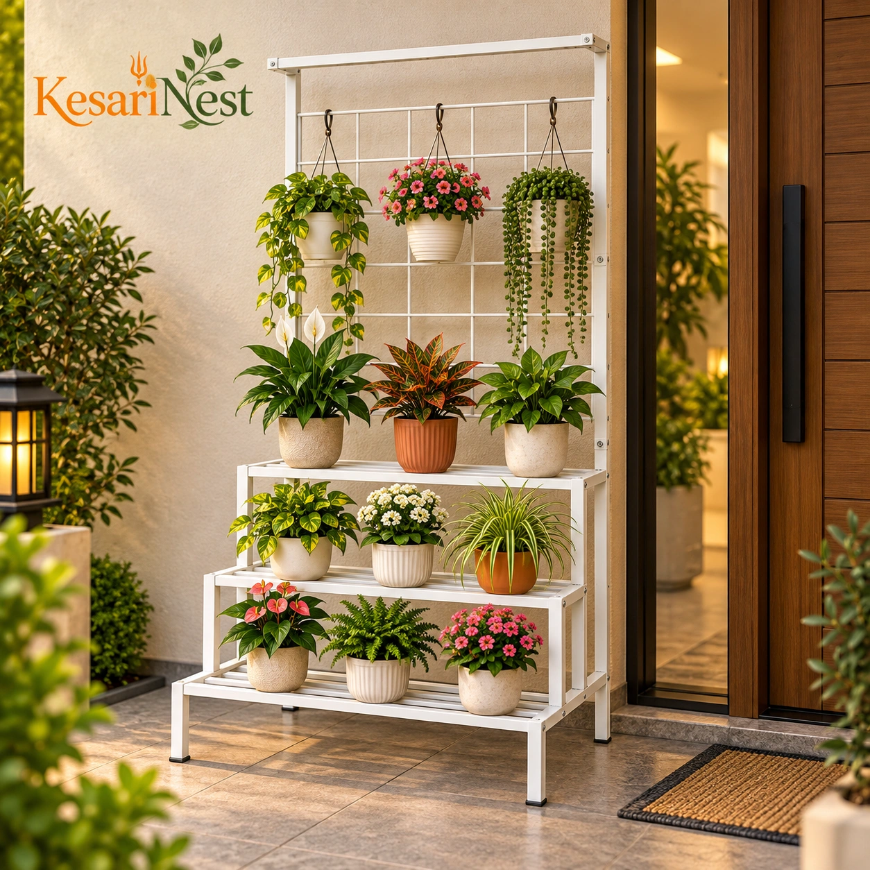 4-Tier Flower Pot Rack for Home & Balcony view 3