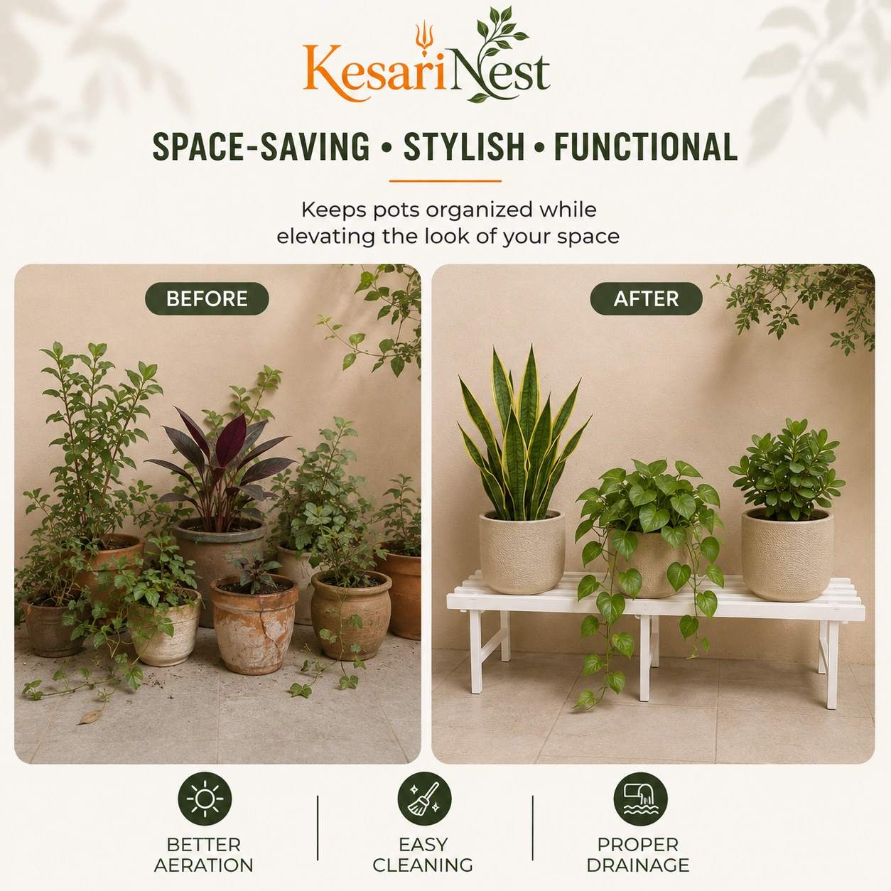 Heavy Duty Balcony Planter Stand view 5
