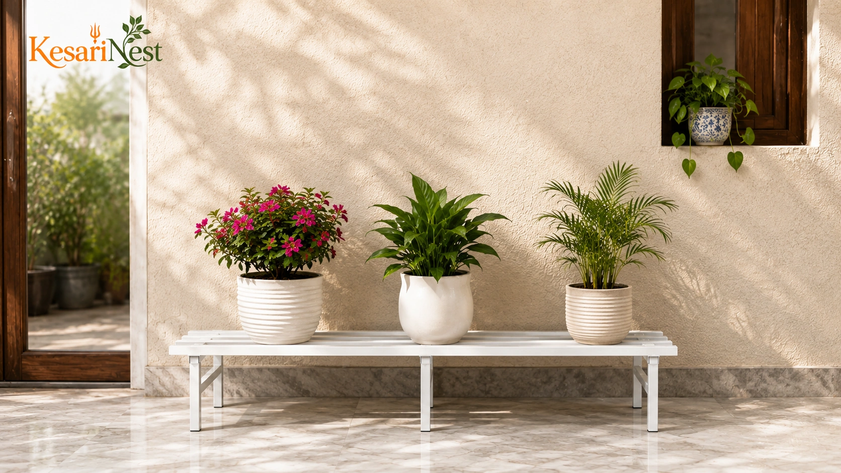 Heavy Duty Balcony Planter Stand — after
